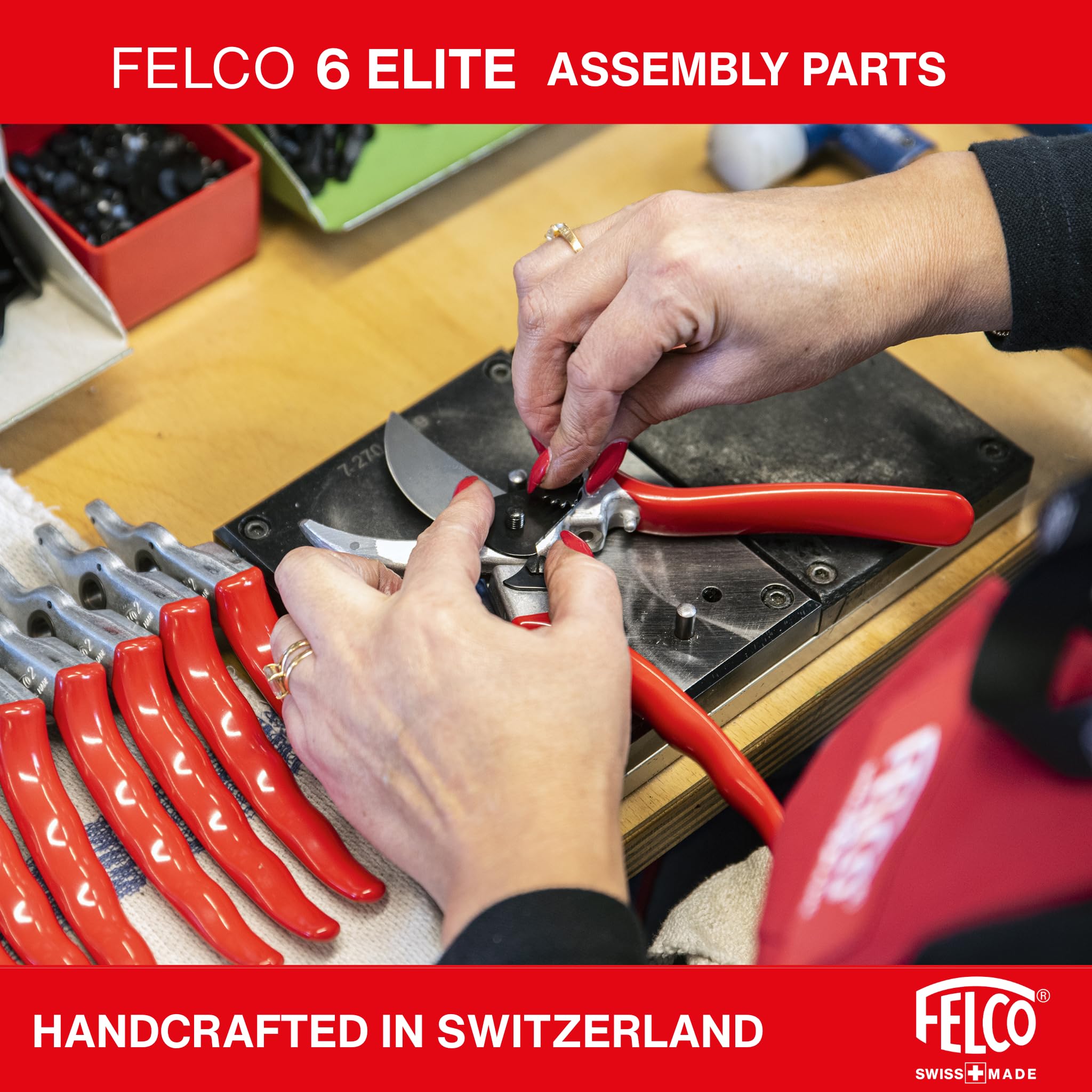 FELCO 6 ELITE Pruning Shears – 7.7" Swiss-Made Garden Clippers with Leather-Wrapped Handle for Medium Right Hands | Hand Pruners for Gardening | Garden Tool Cutter with Bypass Blade, Aluminum Body - Image 11