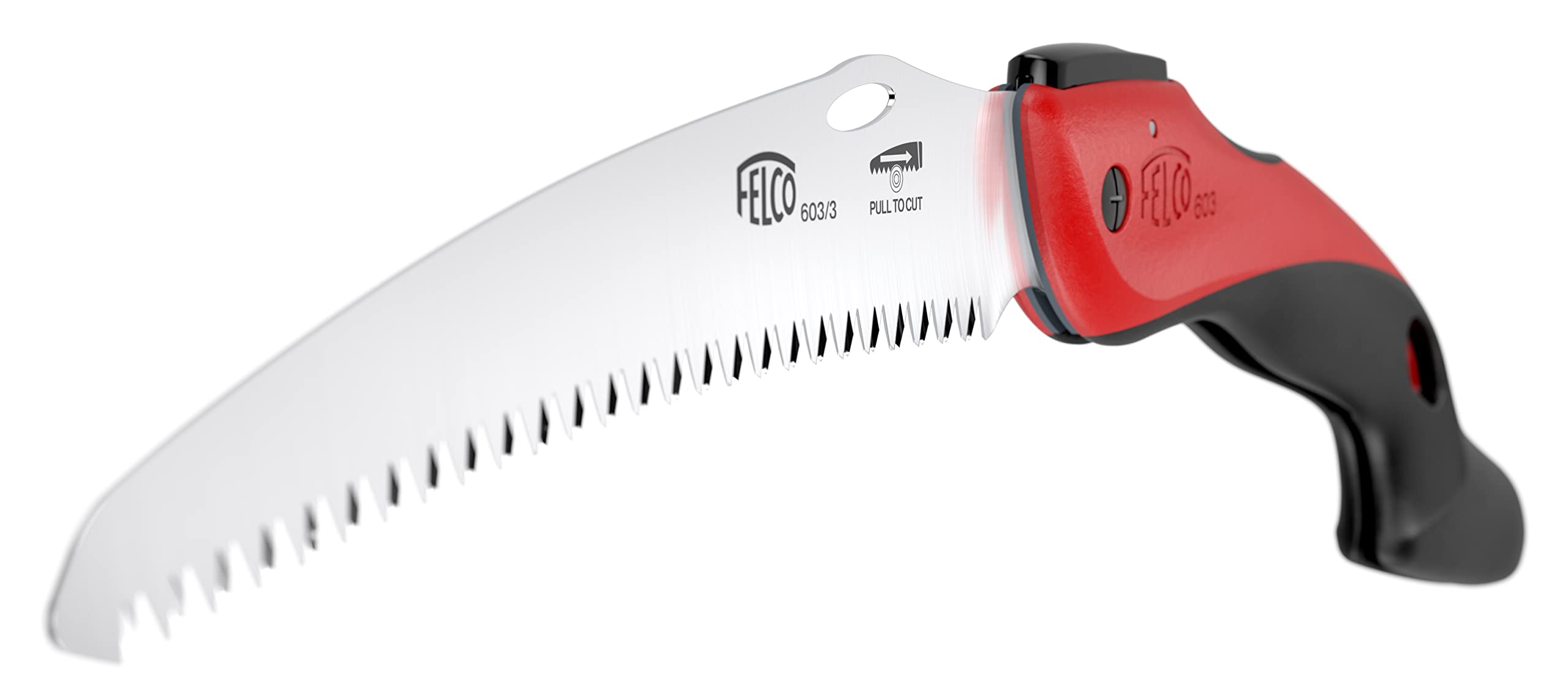 FELCO 603 Folding Pruning Saw – Curved Pull-Stroke Saw for Tree Trimming & Elevated Cut | Tree Branch Cutter | Folding Handsaw with Chrome-Plated 8" Blade, Non-Slip Handle, Blade Lock, Swiss Precision - Image 4