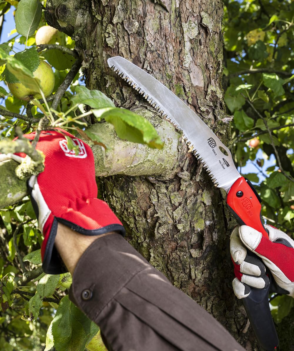 FELCO 604 Folding Pruning Saw –Curved Pull-Stroke Saw for Tree Trimming & Elevated Cut | Tree Branch Cutter | Folding Handsaw with Chrome-Plated 10" Blade, Non-Slip Handle, Blade Lock, Swiss Precision - Image 6
