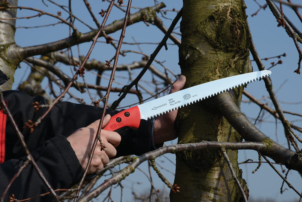 FELCO 611 Pruning Saw – Straight Pull-Stroke Saw for Tree Trimming & Forestry | Tree Branch Cutter | Handsaw with Tapered Hardened Steel 13" Blade, Non-Slip Handle, Carrying Sheath, Swiss Precision - Image 5
