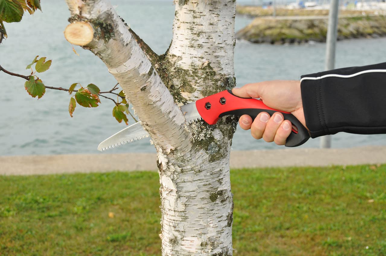 FELCO 621 Pruning Saw – Straight Pull-Stroke Saw for Tree Trimming & Forestry | Tree Branch Cutter | Handsaw with Tapered Hardened Steel 9.5" Blade, Non-Slip Handle, Carrying Sheath, Swiss Precision - Image 4
